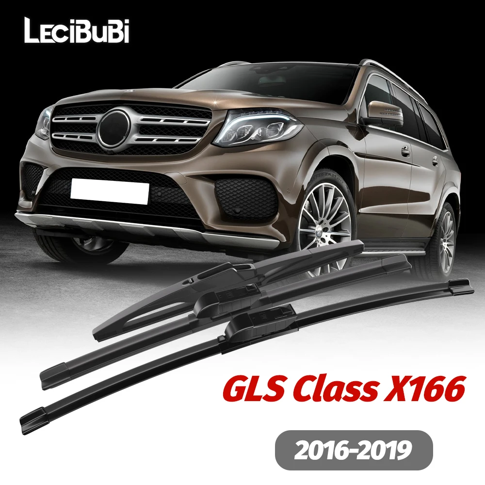 1set Front & Rear Windshield Wiper Blades Windscreen Wipers For Mercedes Benz GLS Class X166 2016-2019 2017 2018 Accessories