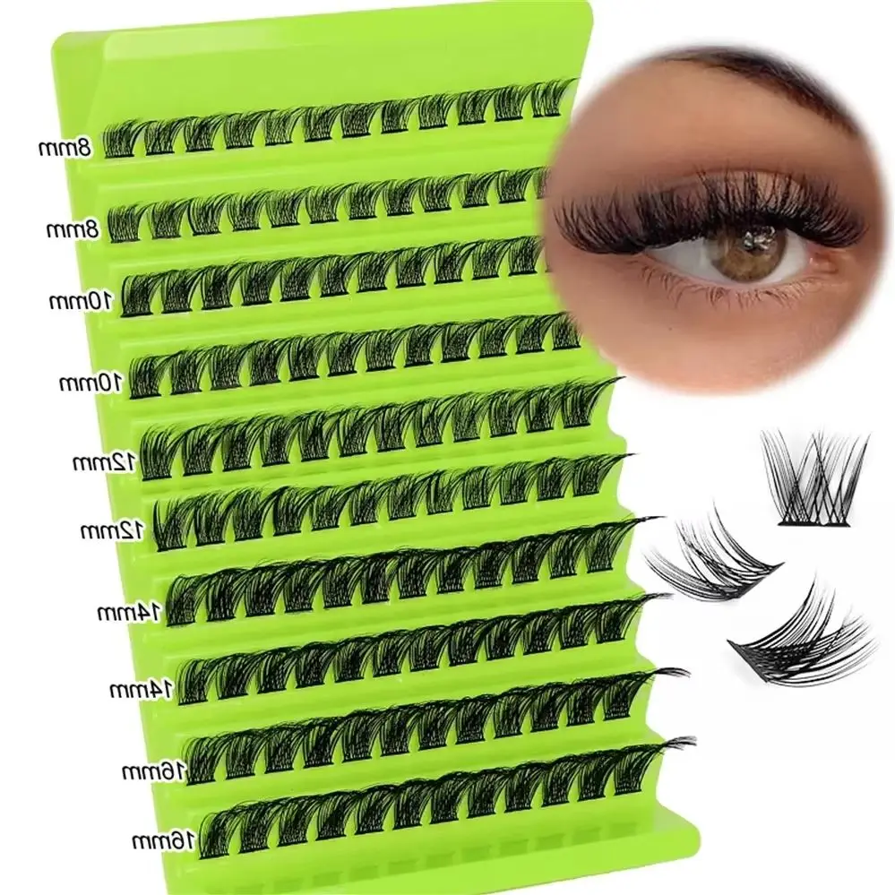 Natürliche Volumen-Wimpernbüschel 120 Bündel Einzelne Wimpernverlängerungen Faux Mink Gemischte Box für Wimpernverlängerungen