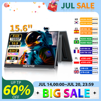HGFRTEE 15.6 inch Portable Monitor 60Hz 1080P with HDMI USB-C Gaming Screen Extended Display for PC Laptop Mac Switch Xbox PS4/5
