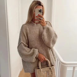 Solid Color Knit Women's Cardigan Batwing Sleeve Buttoned Loose Lady Pullovers 2024 Spring Chic Commuter Casual Sweater