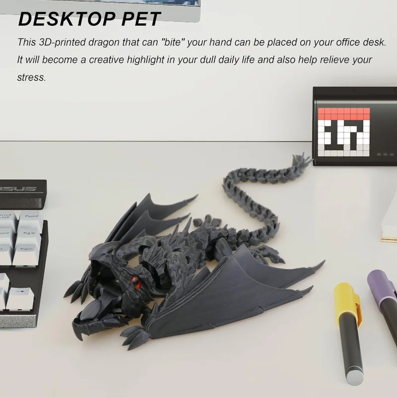 Modelo de dragón impreso en 3D, dragón articulado Flexible, animales impresos, juguetes, regalos de cumpleaños para niño, recuerdos de graduación de boda