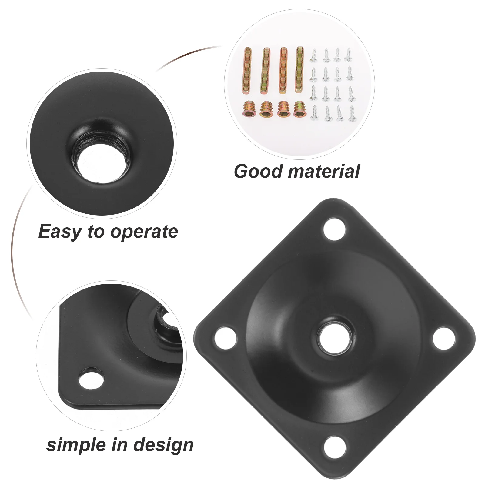 Table Leg Hardware Furniture Mounting Plate Feet Attachment Pads Connectors for Metal Legs Brackets Plates Accessories