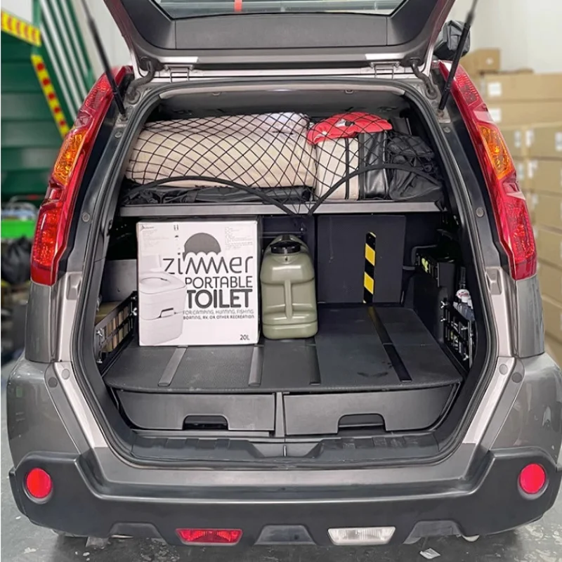 For Nissan Rogue/X-Trail T31 2008-2013 Rear Window Molle Panel Storage Rack Trunk Organizer Shelf Cargo Organizer Luggage Holder