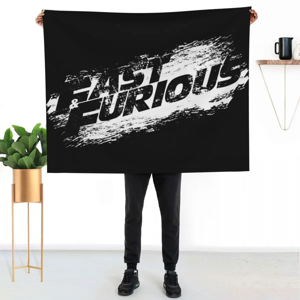 

Fast & Furious 9 Throw Blanket Shaggy Furry Soft Blanket for Bedroom Living Room