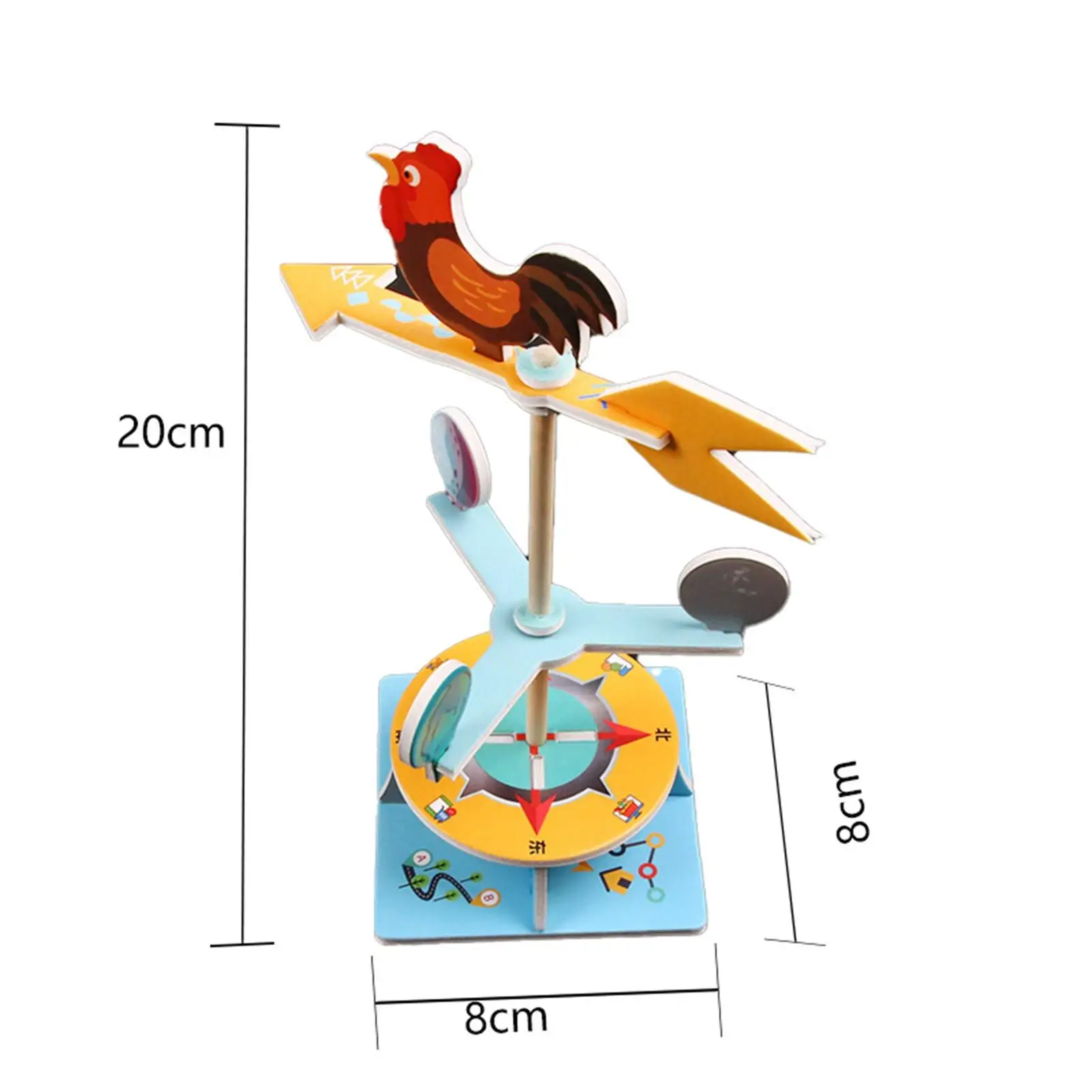 Children's Party Favor: DIY Weather Vane with Rooster for Weather Direction Fun
