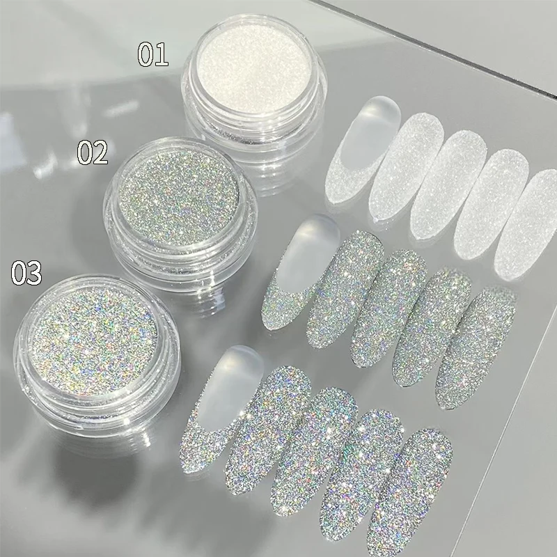 この3点セットには、カラフルなラインストーングリッター、超高輝度のネイルポリッシュ、虹色のレーザーパウダー、ミラーパウダーが含まれています。 毎