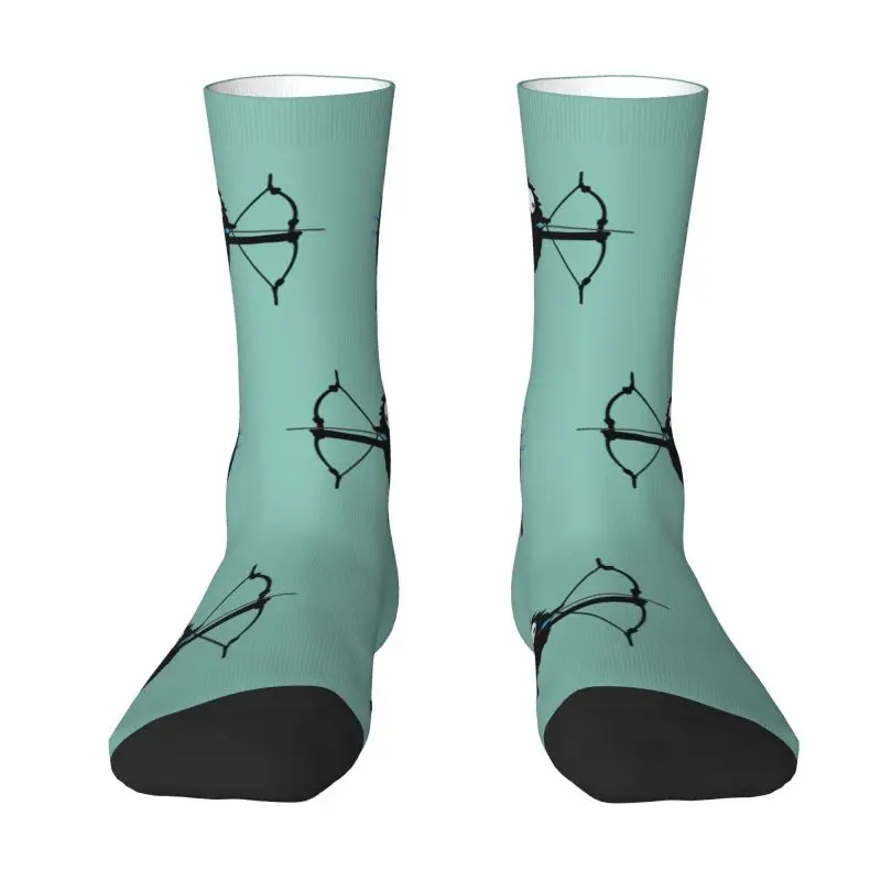 Cute Printing Archery Target Socks for Women Men Stretch Summer Autumn Winter Archer Bow Hunting Lover Crew Socks