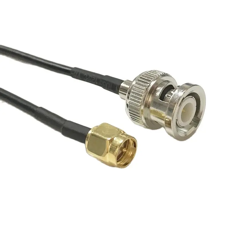 New Modem Coaxial Cable BNC  Male  Switch SMA  Plug  Convertor RG174  Pigtail Adapter 20CM