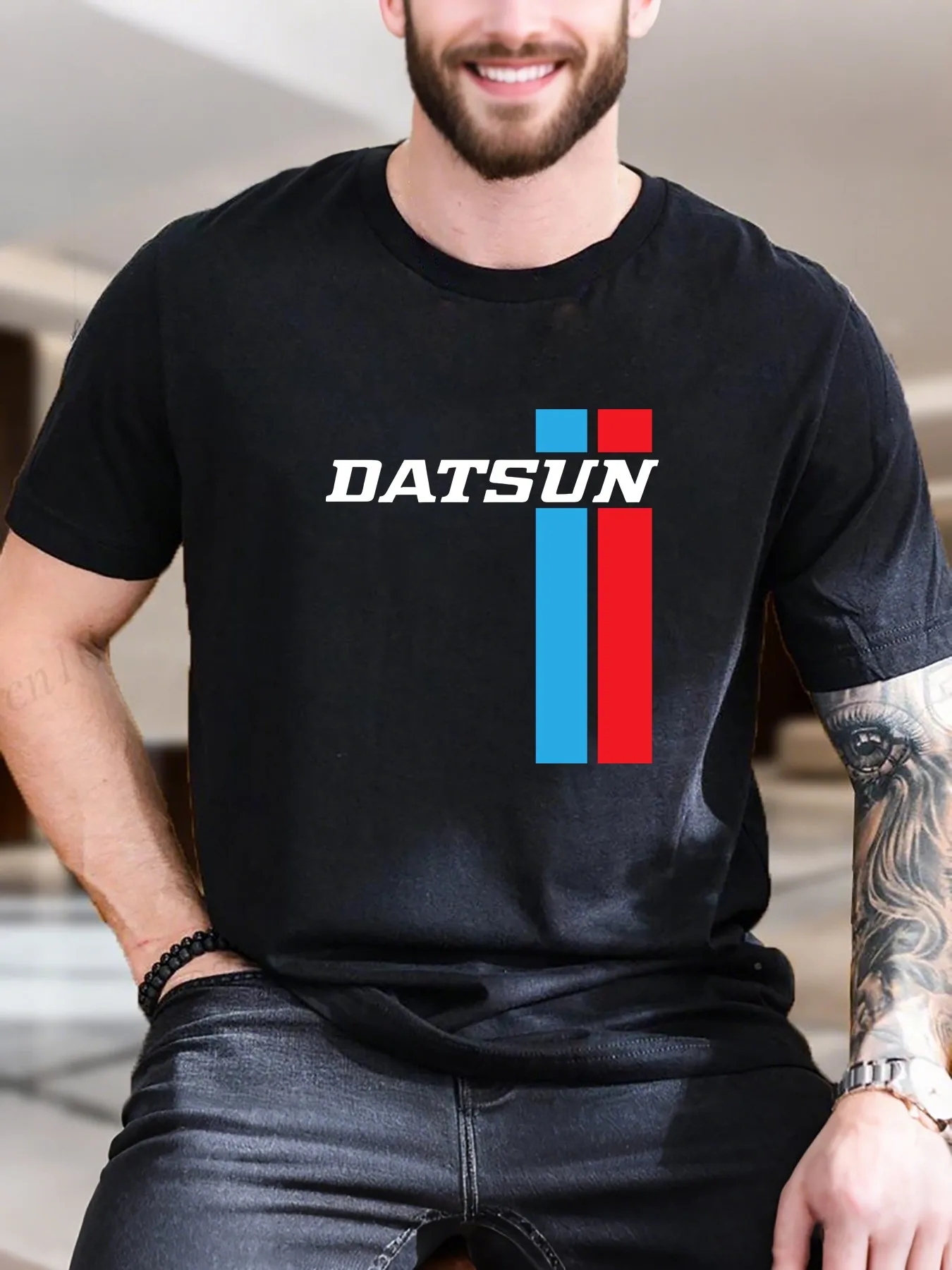 

New Arrival Fashion Men's Printed Short Sleeve T-Shirt Red White Blue Flag with Cross Design 100% Cotton Soft Breathable Casual