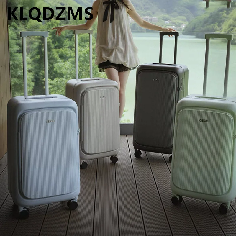 

KLQDZMS 20"24"28 Inch Rolling Luggage Large Capacity Women's Suitcase Sturdy and Durable Boarding Box Ultra-light Trolley Case