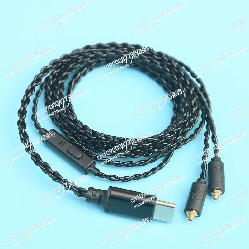 

headphone cable, quasi-four strands with microphone wire control, oxygen-free copper silver-plated headphone cable