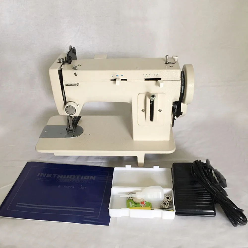 MK306 Big Flywheel Portable Heavy-Duty Leather Sewing Machine Walking Foot for Thick Leathers Zigzag Thread for Household Used