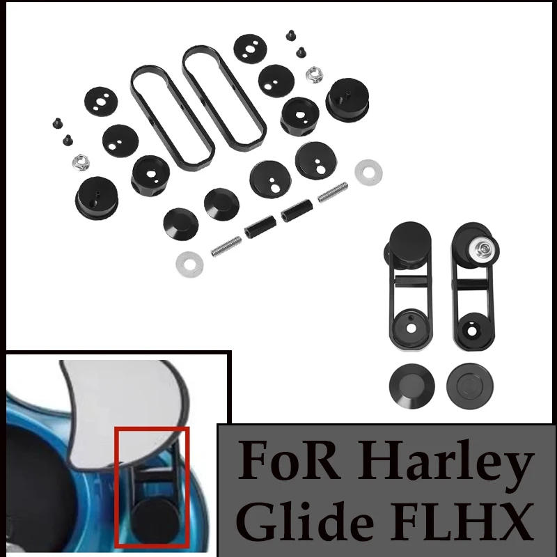 

Для 2006-2013 2014-2022 Harley Touring Street Glide FLHX мотоцикл черный регулируемый комплект крепления зеркала запуска