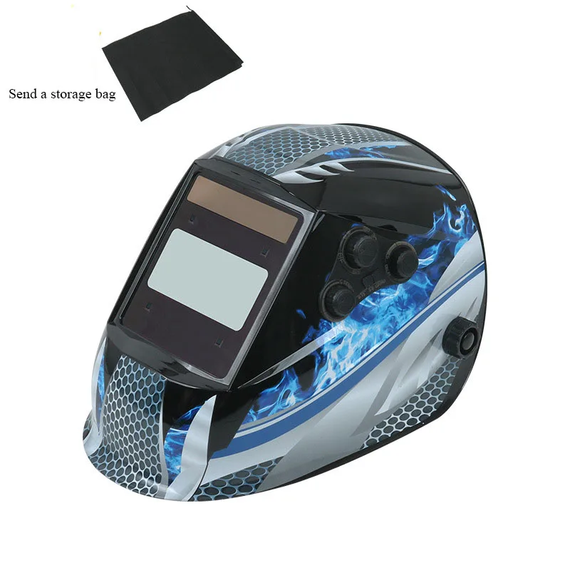 

Защитная маска для сварщика с большим обзором, сварочная маска с автоматическим затемнением, 4 датчика, шлифовальный сварочный шлем с питанием от солнечных батарей