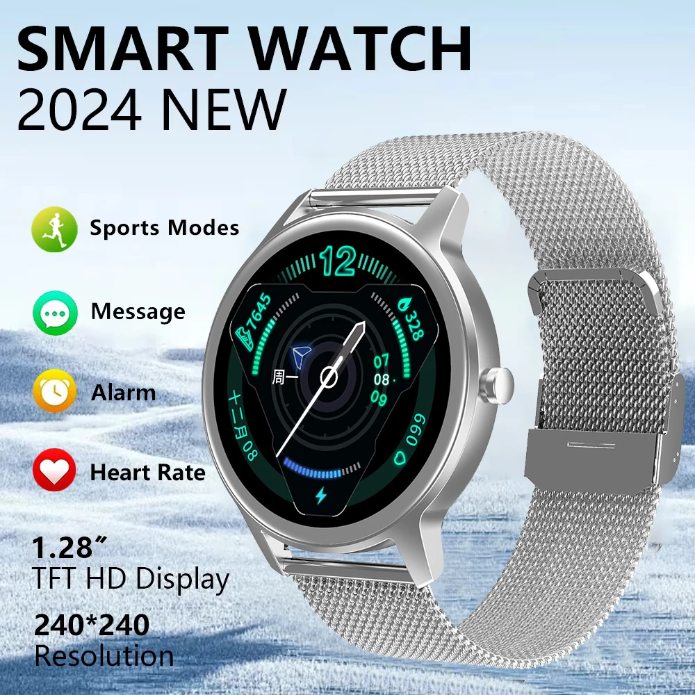 Zordai 2024 DT56 Smart Watch Men Sports IP67 Waterproof Sport Fitness Blood Pressure Heart Rate Men SmartWatch For IOS Android