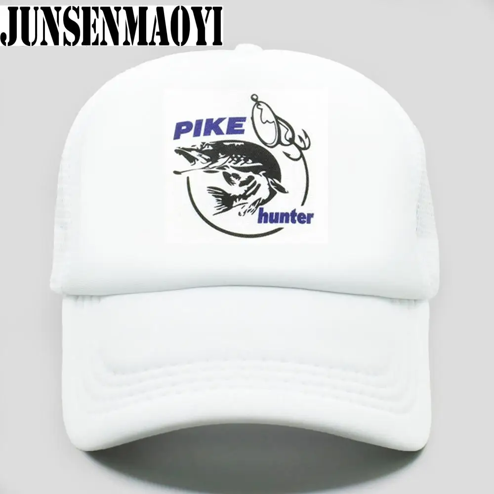 Pike Fish Hunt Trucker Cap Pike Fishing Caps for Man Fishing Hat Baseball Cap Cat Summer Cool Mesh Caps Adult Kids Kid