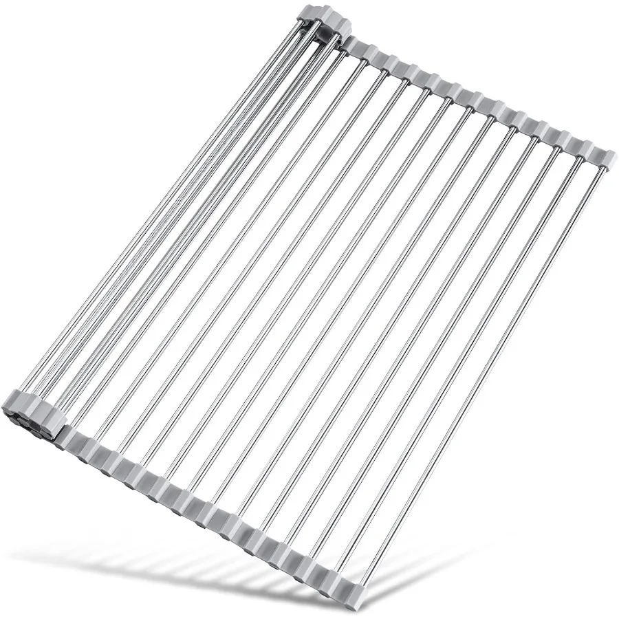 

17.7 x 15.5 Roll Up Dish Drying Rack Over Sink Drying Rack Sink Cover Kitchen Sink Accessories Gadget Multipurpose Organizer Fo