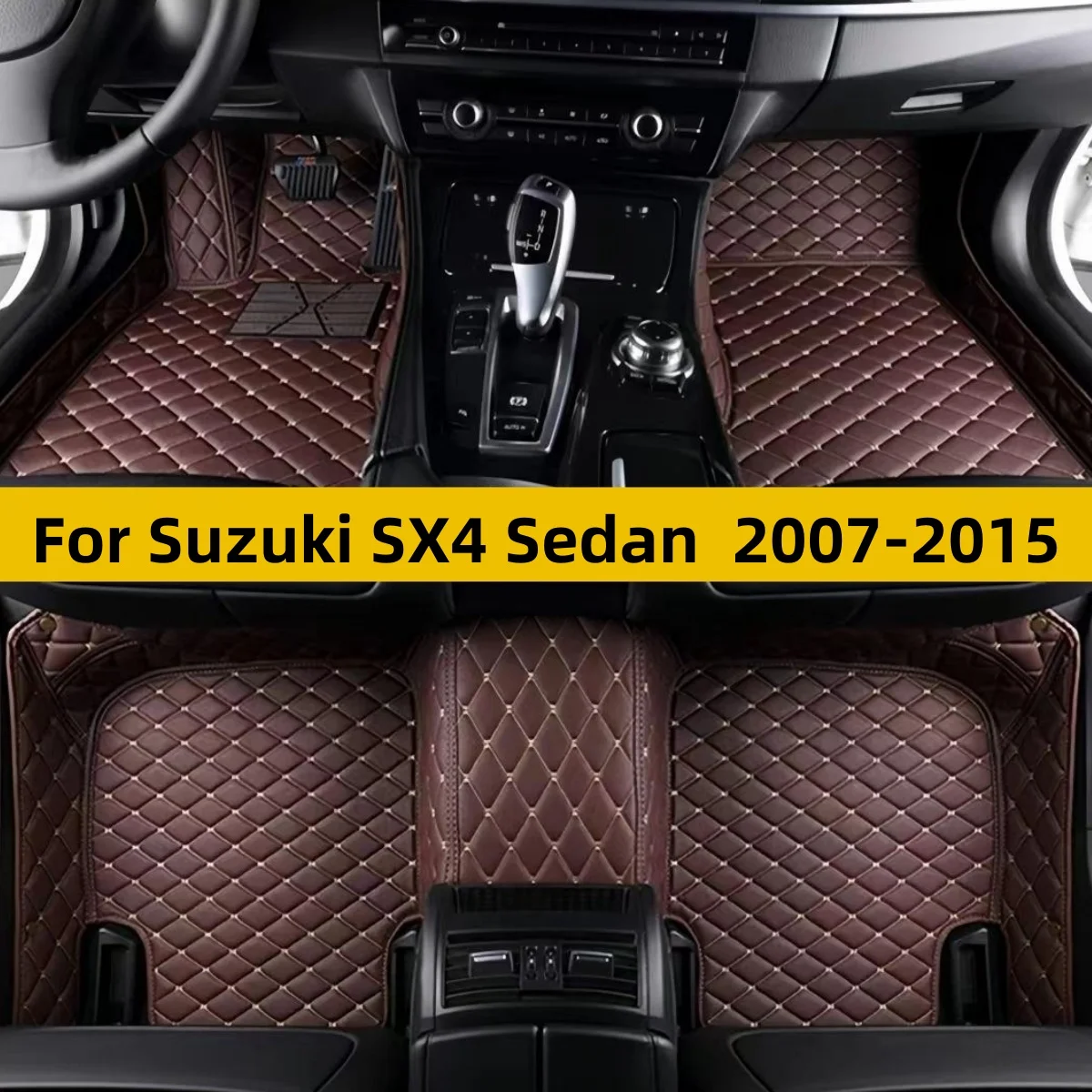 Car Floor Mat For Suzuki SX4 Sedan 2007 2008 2009 2010 2011 2012 2013 2014 2015 Waterproof Tapetes Para Carro Car Floor Mats