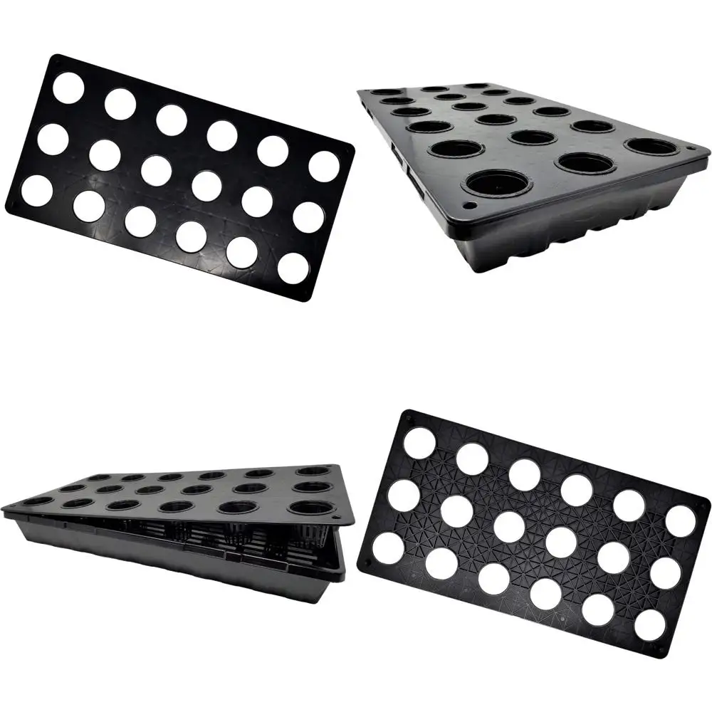 

Гидропонный лоток для семян 1020 с 18 отверстиями для выращивания, 5 сетчатых лотков для горшков