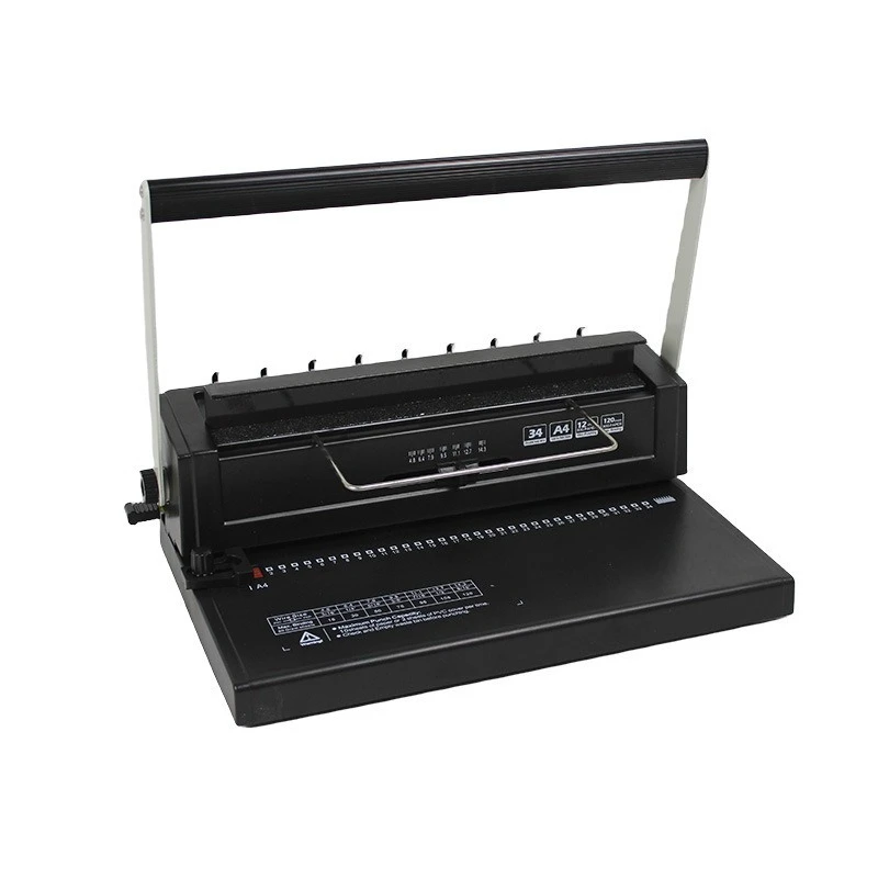 Double Coil Binding Machine 34 Hole A4 Picture Album Office Document Menu Tender Punch Loose-leaf Book