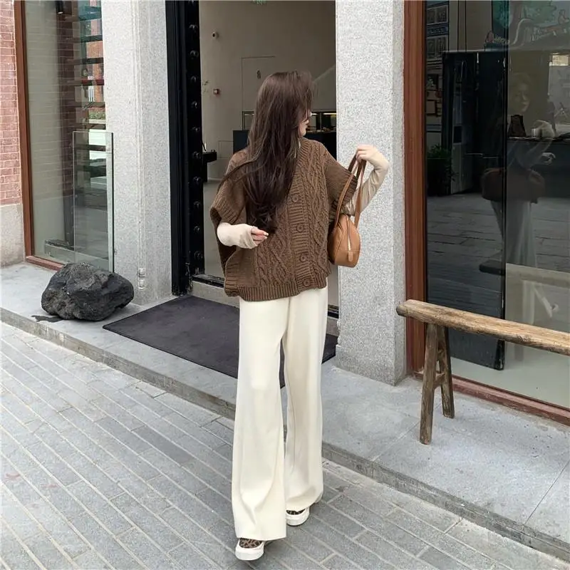 Retro Sweater Vest Women\'s Spring and Autumn New Styles Korean Style Western-style Slimming Knitwear Cardigan