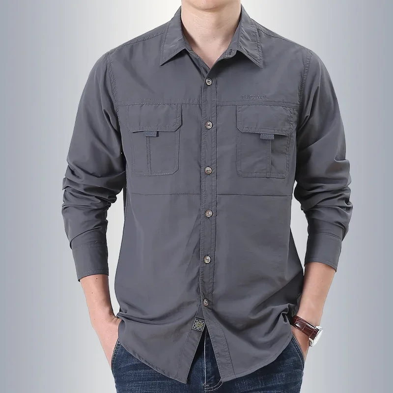 Lightweight Breathable shirt tactical multifunctional shirt outdoor long sleeved work shirt breathable sports sun protection