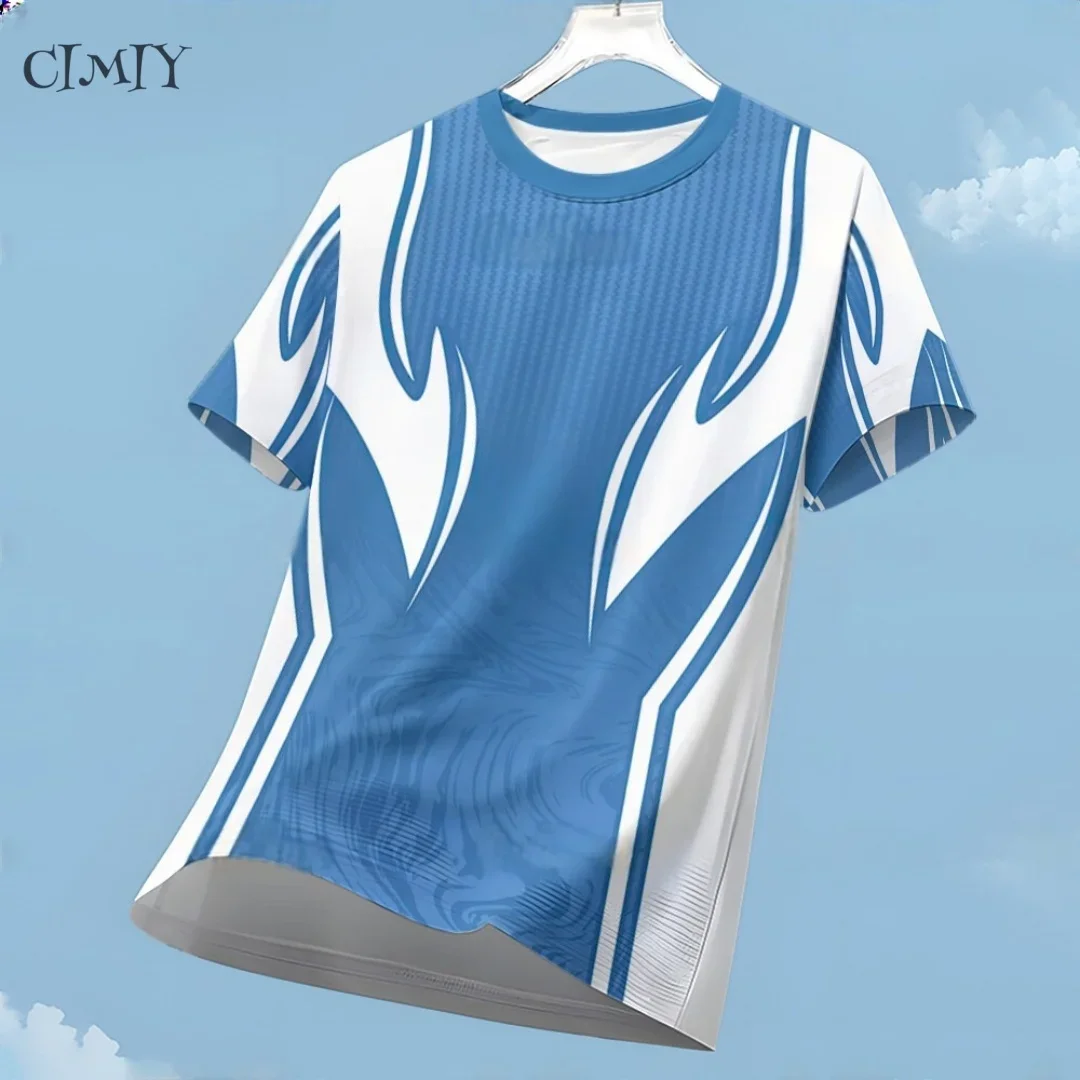 

Men's Casual Outdoor Running 3D Printed Sportswear, Outdoor Breathable Sportswear, Round-neck Short-sleeved, Polyester Fiber Mat