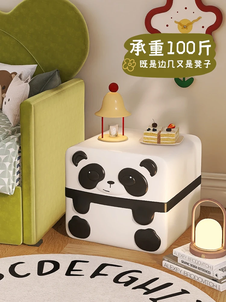 

Cartoon panda shoe changing stool living room home sofa small stool creative cute children's pedal animal stool ornaments