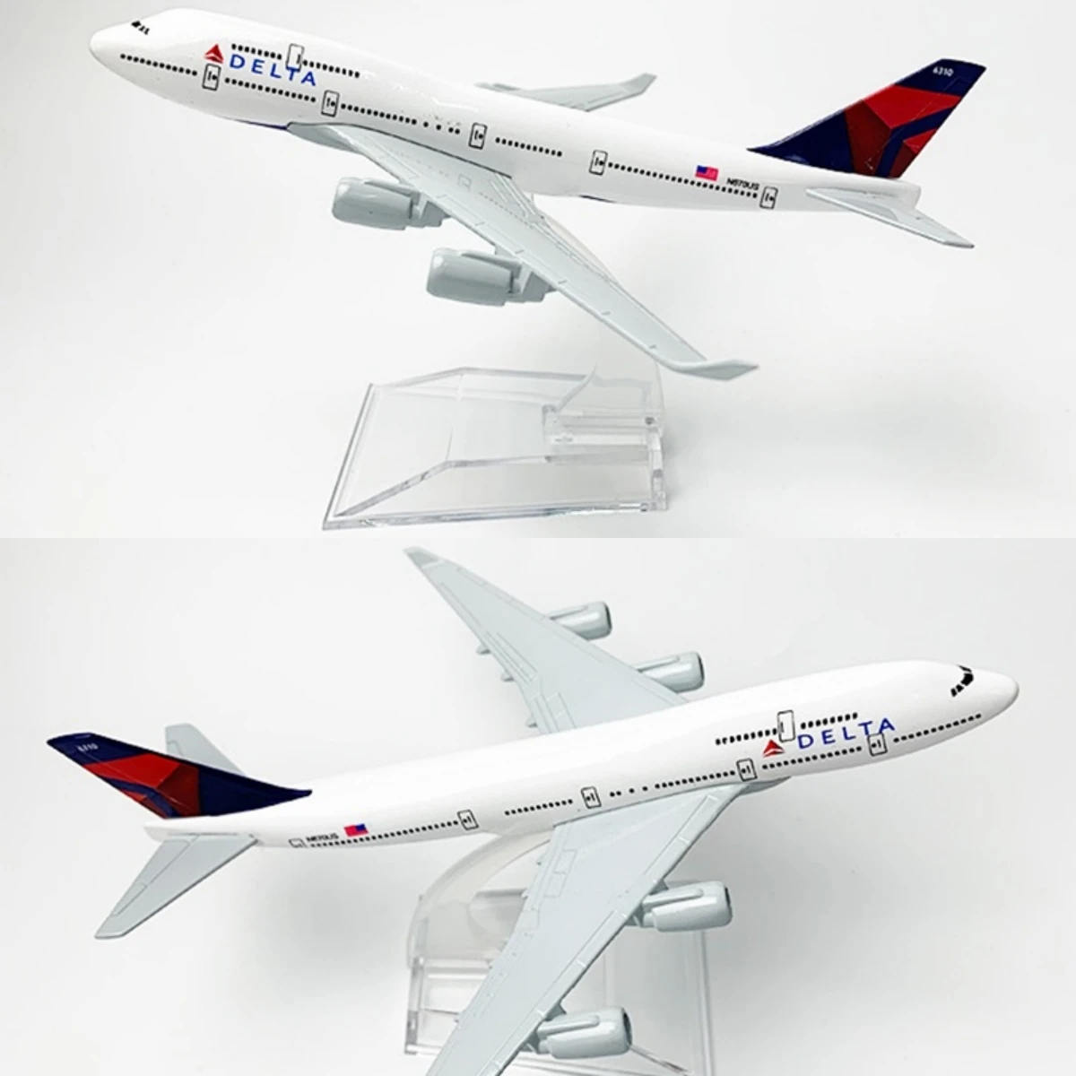 Boeing 747 Delta Air Lines 16cm 1/400 Scale Die-Cast Alloy Aircraft Model Children's Collectible Toy Aviation-Themed Decor