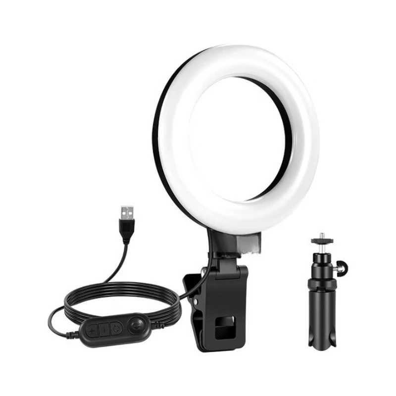 5 Inch LED Ring Light Anchor Live Fill Light Multi-function Clip Mini Tripod