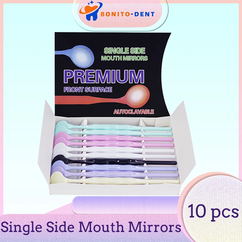 

10Pcs/box Single Side Autoclavable Dental Mouth Mirror Mouth Exam Photography Reflector Oral Mirror Tooth Whitening Tools