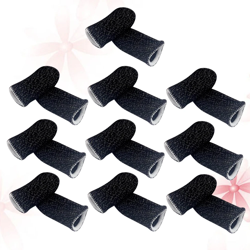 

Mobile Game Finger Sleeve Non-slip Cots Sleeves Oil-proof Anti-slip Thumb Wraps White