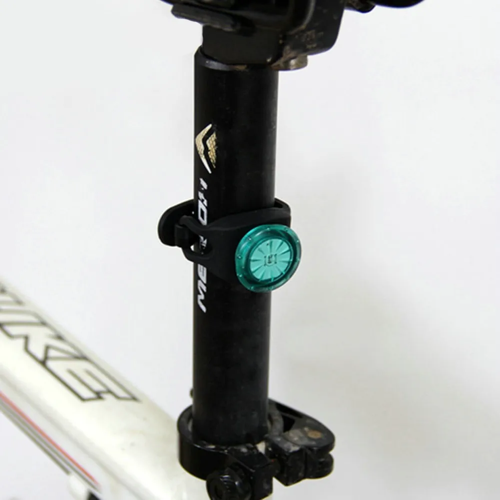 Green Bicycle Tail Light Headlight LED PC+Silicone Red Cycling Safety 11.5*2.3*1.65CM 270 Degrees High Quality