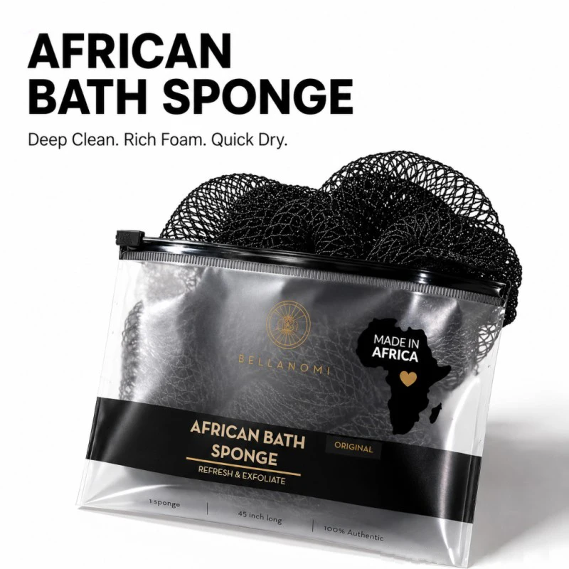 

Authentic African Exfoliating Net Sponge Sourced from Nigeria 45 inch Long Bath Exfoliating Shower Body Scrubber Back Scrubber for Smooth Skin (Turquoise)