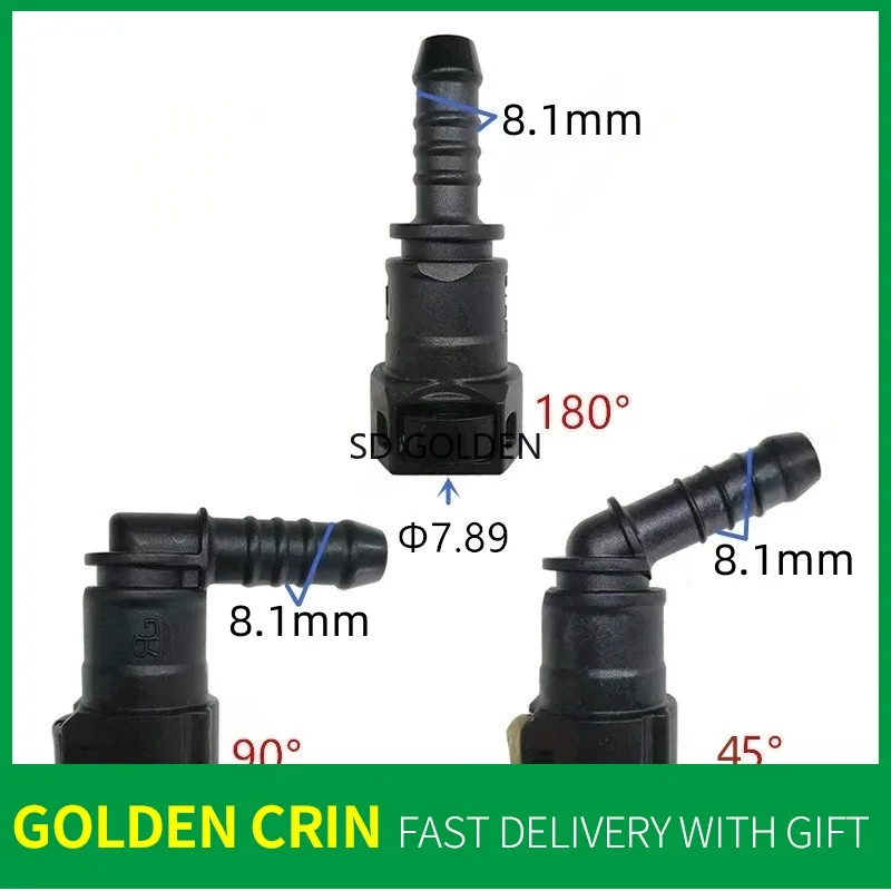 

7.89-ID6 Filter Straight Head for Volkswagen Single Side Buckle Fuel Injector Female Head Fuel Line Connector