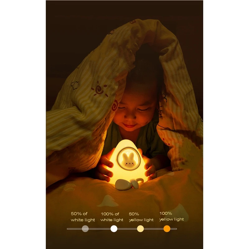 Lampu malam LED anak-anak, lampu kamar tidur Sensor sentuh dekorasi ruang hadiah lucu untuk anak-anak Promosi