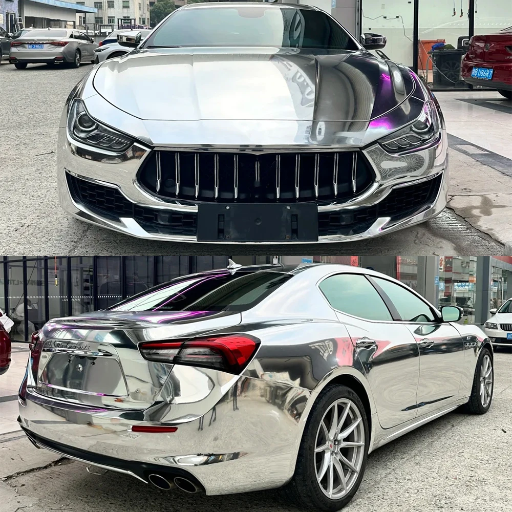 

1,52*18 м хромированное глянцевое зеркало, серебряная виниловая пленка для ПЭТ, автомобильная яркая упаковка, наклейка на весь корпус, наклейка, изменение цвета, аксессуары