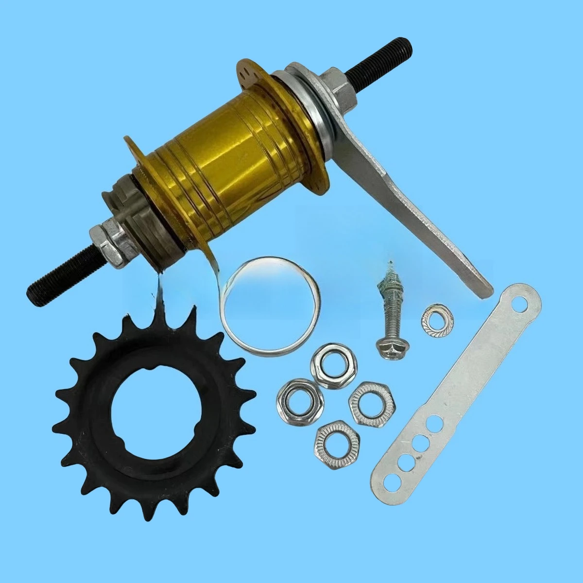 20 inch inverted brake flower drum full set of 32 holes 36 holes bicycle accessories shaft skin