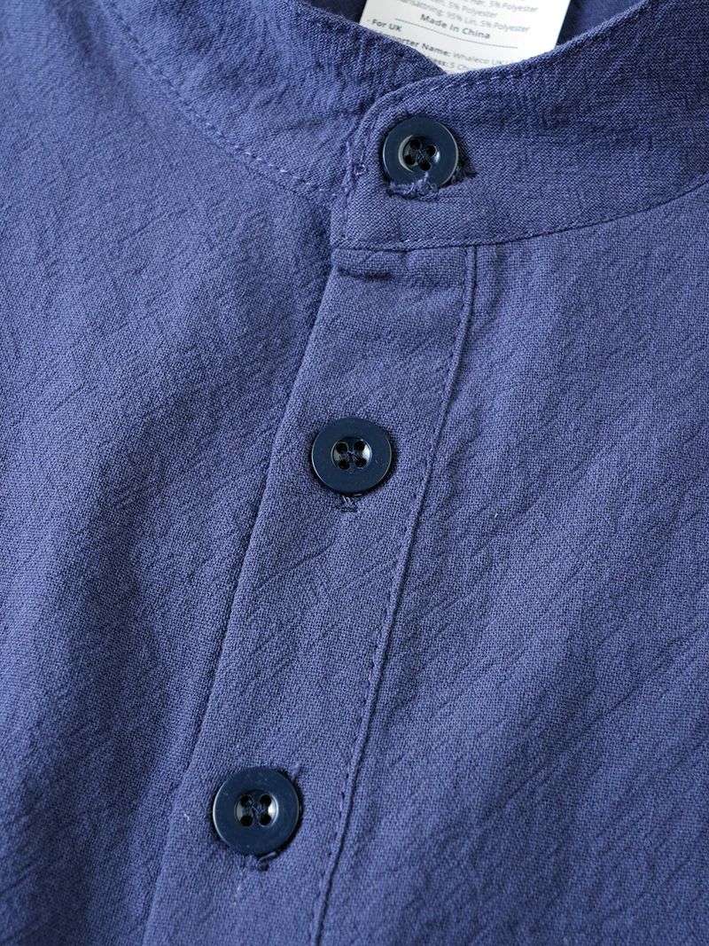 2026 Neue Herren Leinen-Henley-Tanktops mit Stehkragen, Ärmellos, Locker Sitzend, für Strand, Resort, Reisen, Alltag, Outdoor, Urlaub, Freizeit-Weste – Detail 10