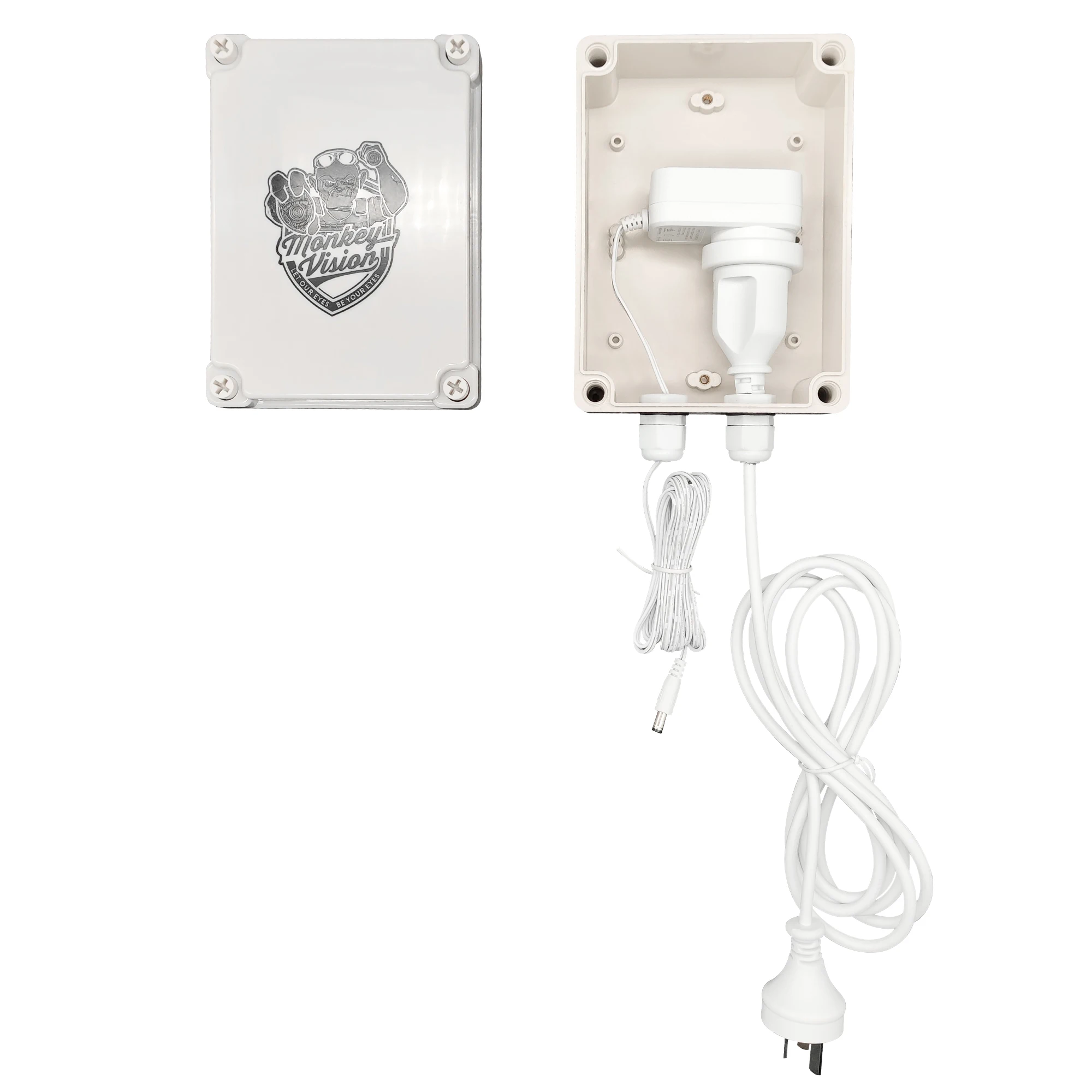 DC 12V2A Power Adapte charger Supply Output Interface 5.5*2.1mm With Security Outoor Waterproof Box Cartoon Pattern 3M AU Plug