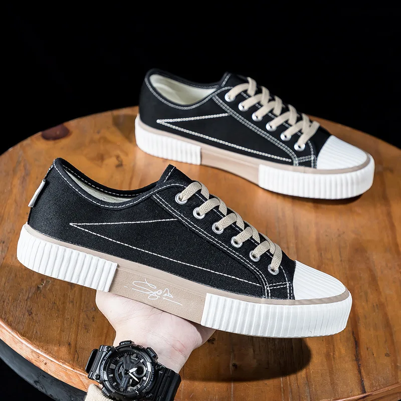 

New Board Shoes Women Casual Canvas Sneakers Flat Sole Lace Up Breathable Fashion Sports Shoes Low-top Comfort Walking Shoe