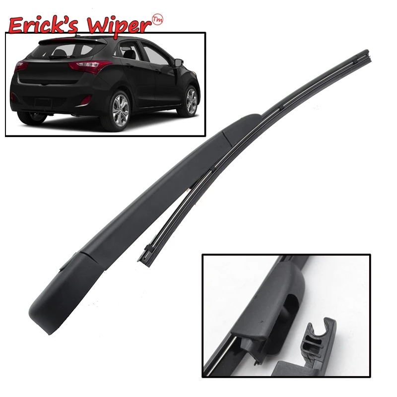 Erick\'s Wiper Rear Wiper Blade & Arm Set Kit For Hyundai i30 MK2 2012 - 2017 Windshield Windscreen Tailgate Window Rain Brush