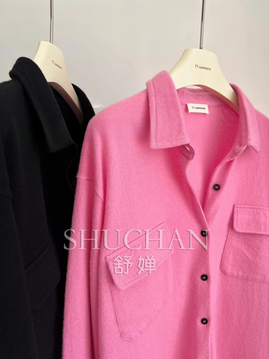 

100 Cashmere Loose Lazy Shirt Jacket Women Loose Abrigos Mujer Invierno 2025 Casaco Feminino De Inverno Super Quente