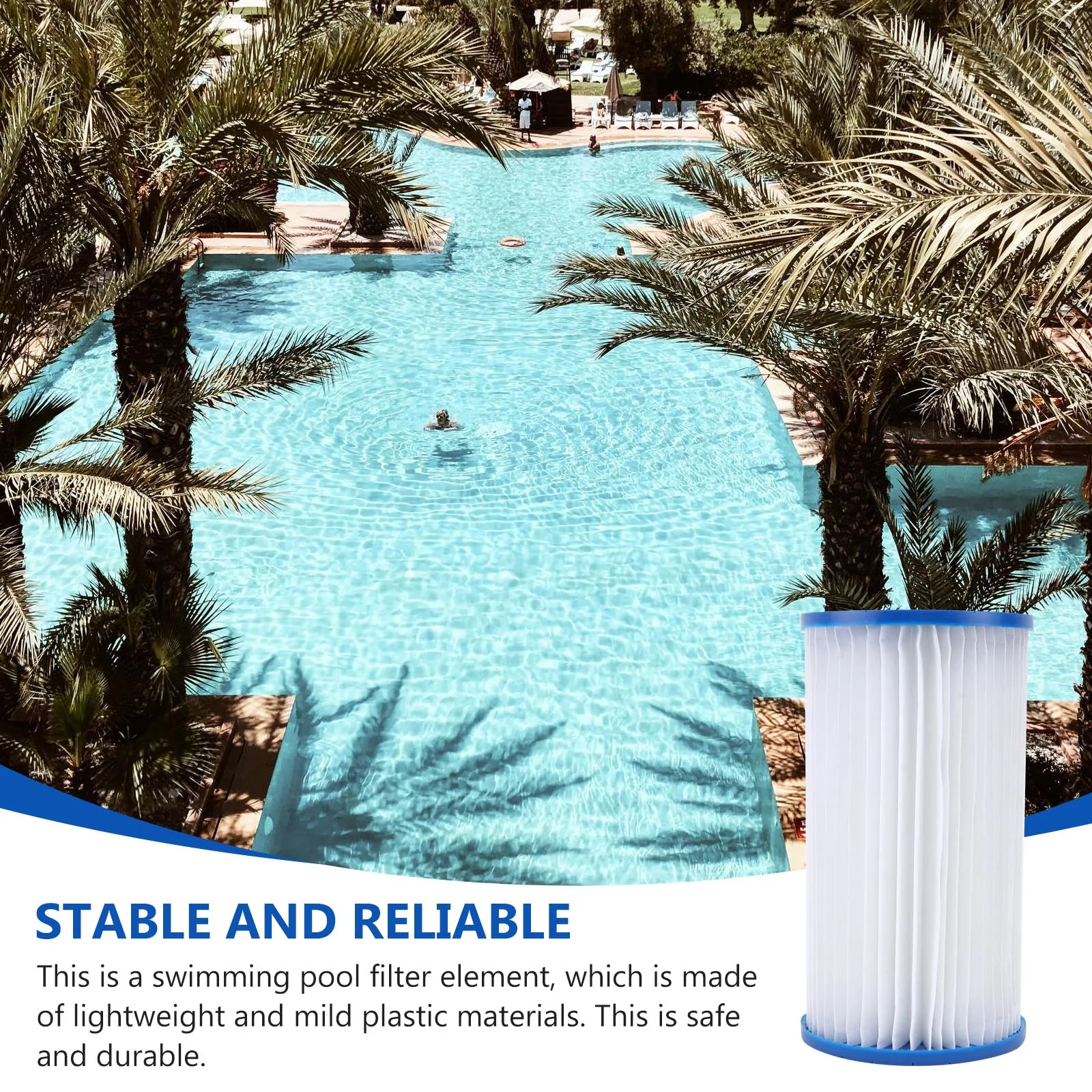 

Plastic Replacement White Easy Install Durable Water Cleaning Tool For Swimming Cleaning Filter Pool Water Filter Pool Equipment