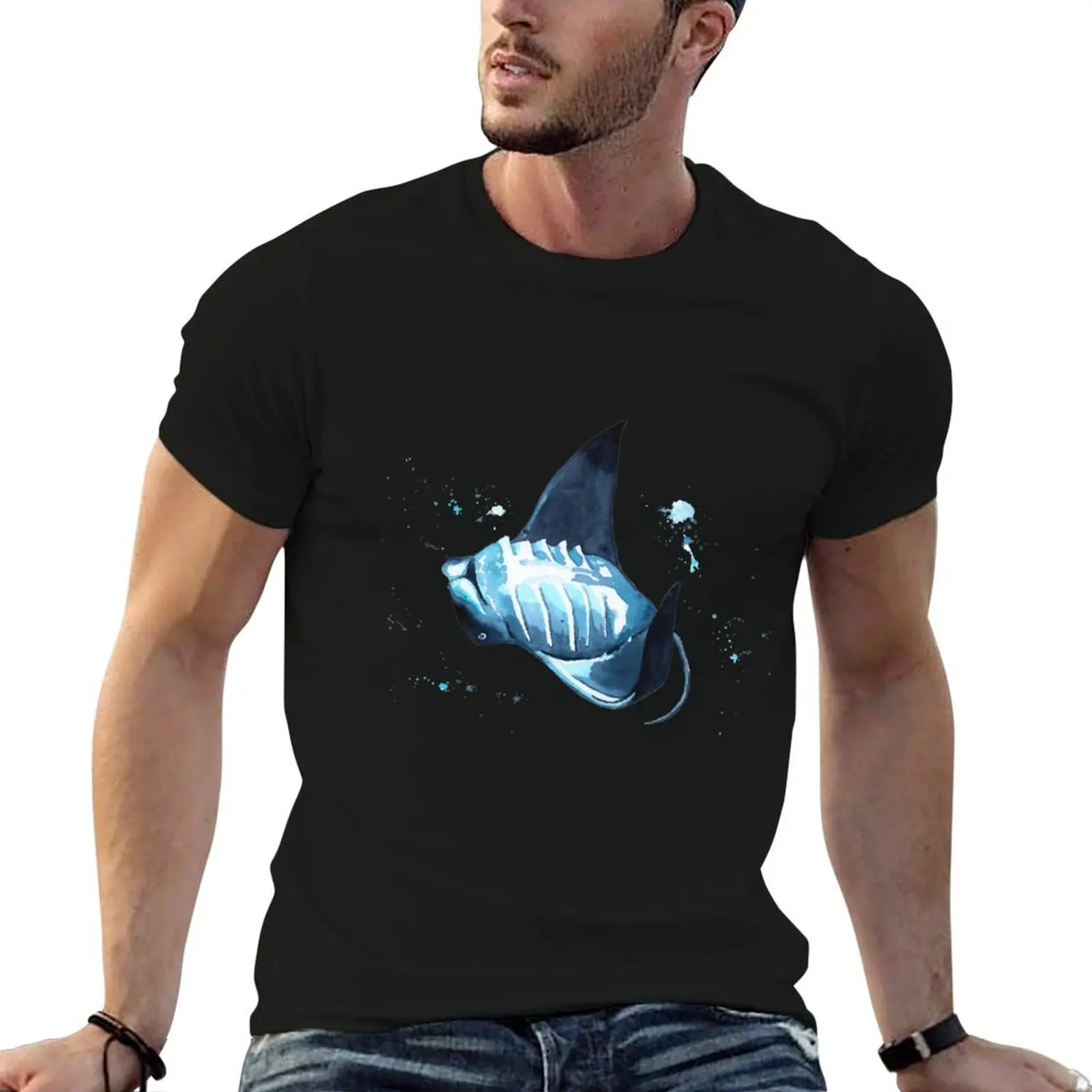 

Manta Ray Underwater Dance T-Shirt man tshirt anime t shirts oversize t shirt man casual T-Shirt