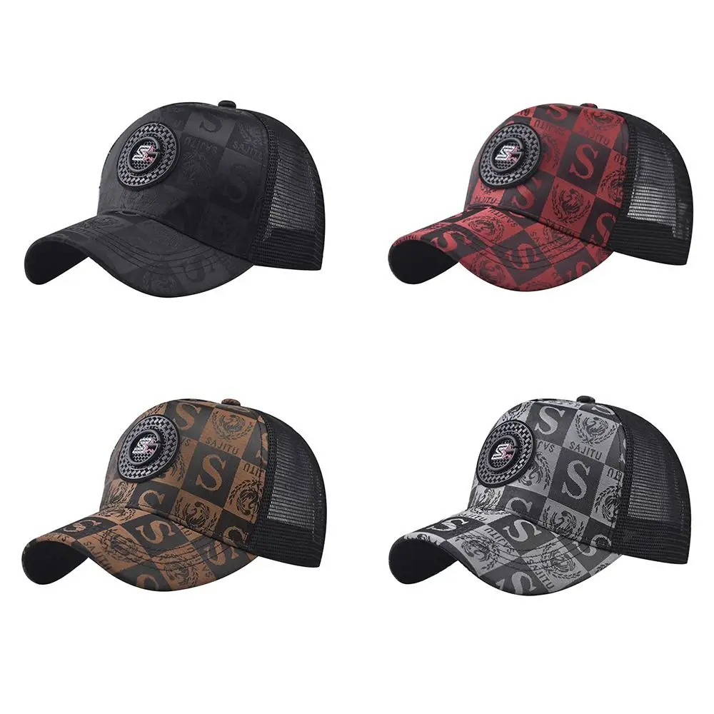

Trendy Embroidery S Men Women Mesh Baseball Cap Sunscreen Breathable Sun Visor Hats Washable Casual Duckbill Cap