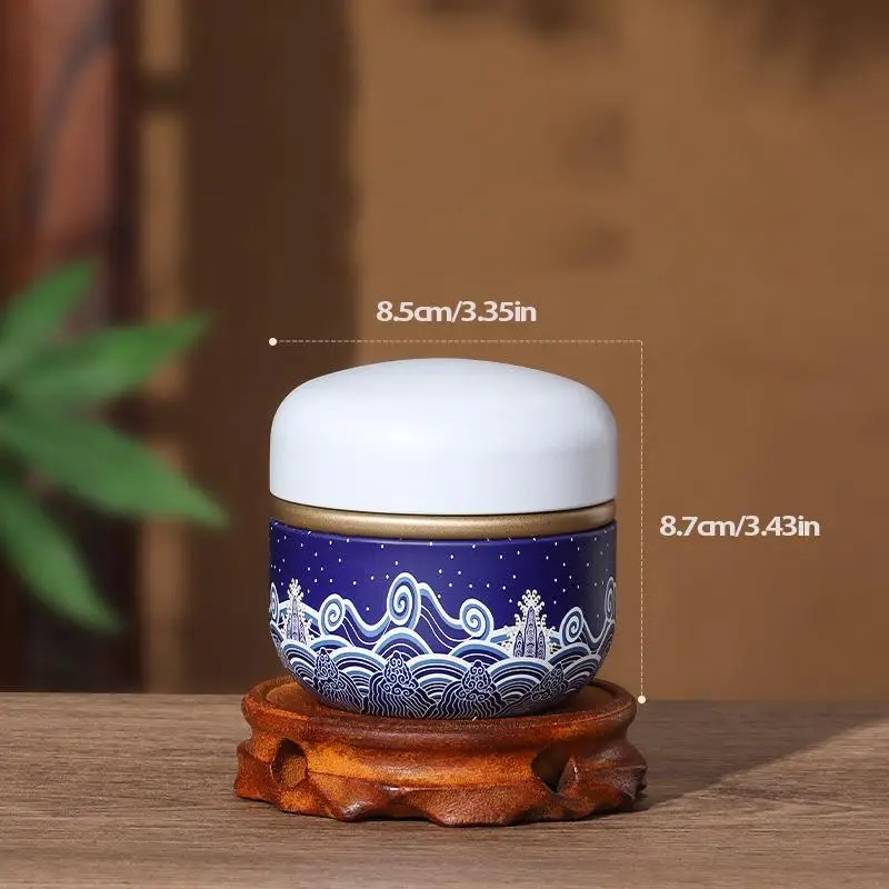 Portable Tea Cans Tinplate Herb Stash Sealed Cans Spice Storage Organizer Moisture-proof Container Box Kitchen Gadgets Food