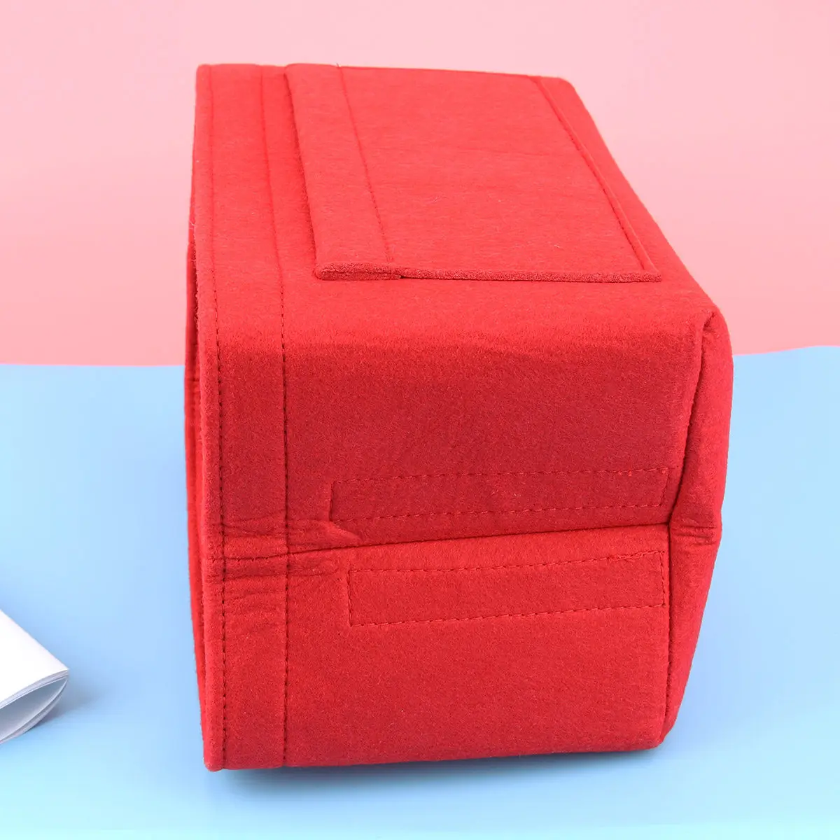 

Складная войлочная сумка-органайзер размера S, красная, многофункциональная, для подгузников, с множеством карманов, войлочная сумка для женской косметики