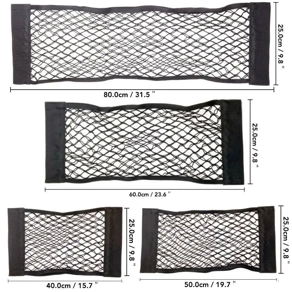 Car Trunk Mesh Net Pocket High Elastic Nylon Cargo Organizer Storage Bag for Car Back Seat SUV Truck Stretchable Mesh Cargo Net
