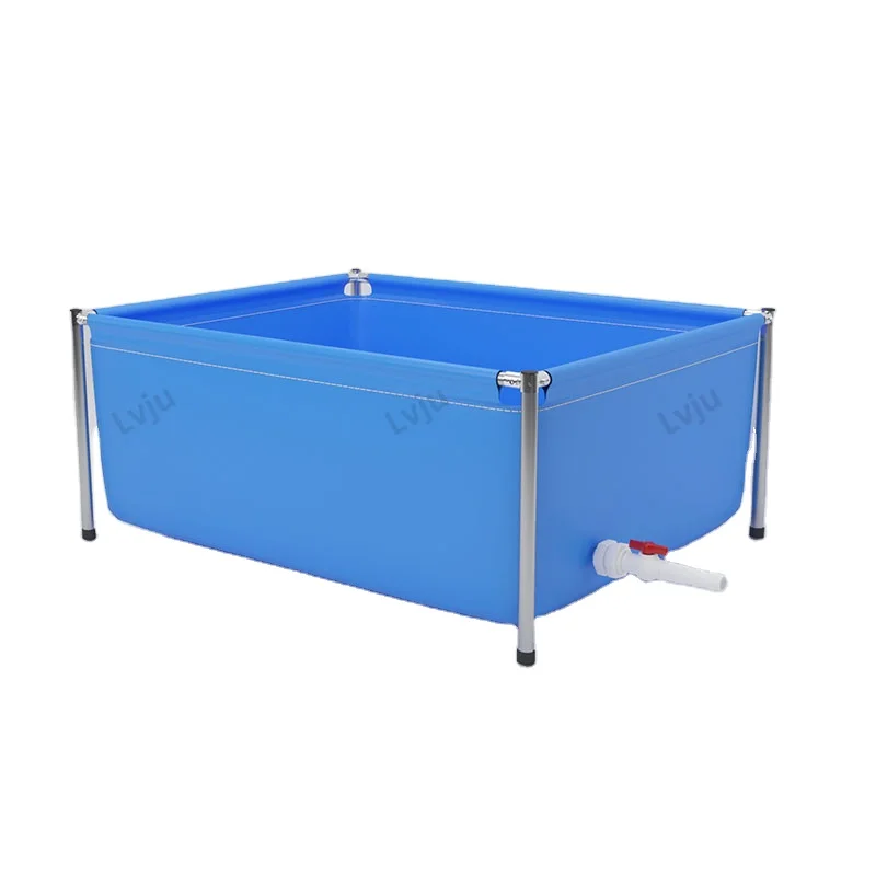 Customized Durable Outdoor PVC Tarpaulin Tanks For Fish Farming Pond With Framework